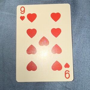 Coach Gold Trim Nine of Hearts Playing Card